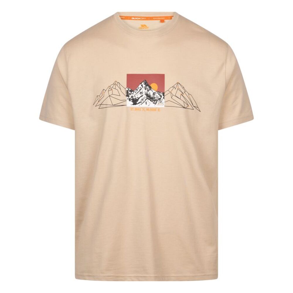 Trespass Mens Grande T-Shirt / Soft Stone